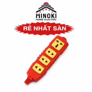 Ổ Cắm Điện HINOKI 4 ổ COMBO 2/3/5 Chống Cháy 6000W Cực Đồng Bền Bỉ Cho Thiết Bị Công Suất Cao