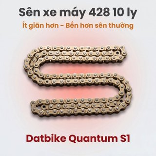 Nhông Sên Dĩa Giá Rẻ: Dĩa Vàng 52T + Sên Vàng 10 Ly Dành Cho Dat Bike Quantum S1