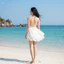 Váy Nữ Dạng Yếm Cổ V Hở Lưng