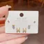 V.I.T Accessories | Set bông tai chữ H đính đá 6 chiếc (1 màu)