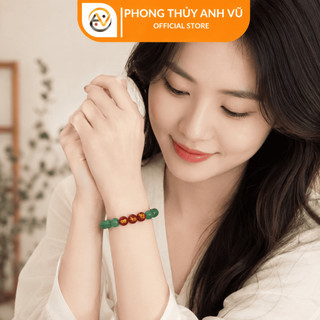 Vòng tay 12 con giáp tam hợp hợi mão mùi đã khai quang - chất liệu mã não xanh - may mắn tài lộc