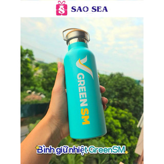 Bình giữ nhiệt Green SM 500ml, bình nước xanh SM cao cấp phiên bản giới hạn. Green SM thermos flask limited edition