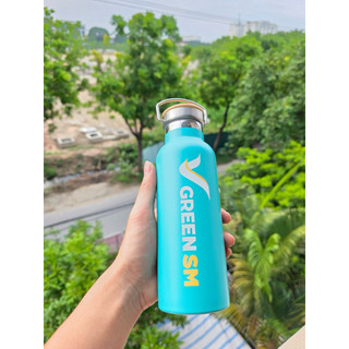 Bình giữ nhiệt Green SM 500ml, bình nước xanh SM cao cấp phiên bản giới hạn. Green SM thermos flask limited edition