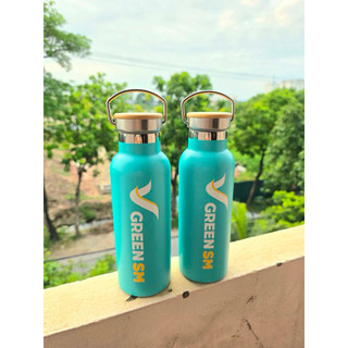 Bình giữ nhiệt Green SM 500ml, bình nước xanh SM cao cấp phiên bản giới hạn. Green SM thermos flask limited edition