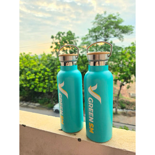 Bình giữ nhiệt Green SM 500ml, bình nước xanh SM cao cấp phiên bản giới hạn. Green SM thermos flask limited edition