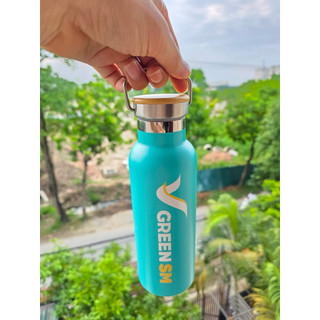 Bình giữ nhiệt Green SM 500ml, bình nước xanh SM cao cấp phiên bản giới hạn. Green SM thermos flask limited edition