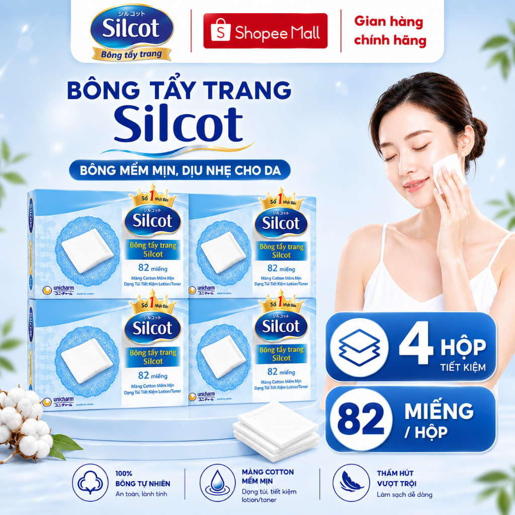 Silcot - Bông Tẩy Trang Chính Hãng, Giá Tốt, Đảm Bảo | Shopee Việt Nam