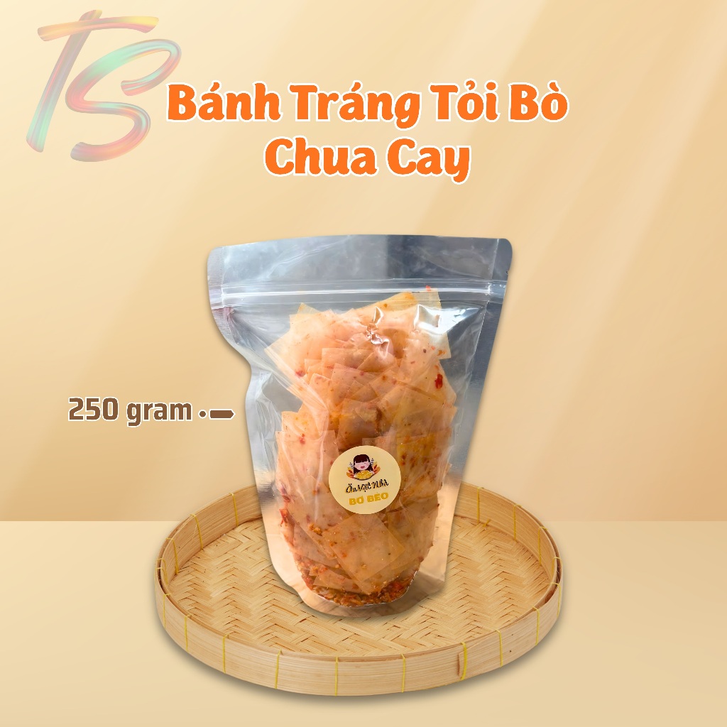 Bánh Tráng Tỏi Bò Chua Cay Đậm Vị - Ăn Vặt Nhà Bơ Béo
