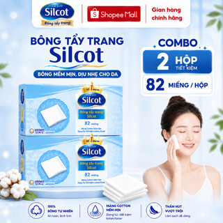 Bông tẩy trang Silcot 82 miếng/hộp mềm mịn với da, dàn đều và tiết kiêm