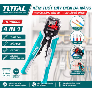 Kìm Tuốt Dây Điện Có Chức Năng Phát Hiện Điện Áp TOTAL THT152429