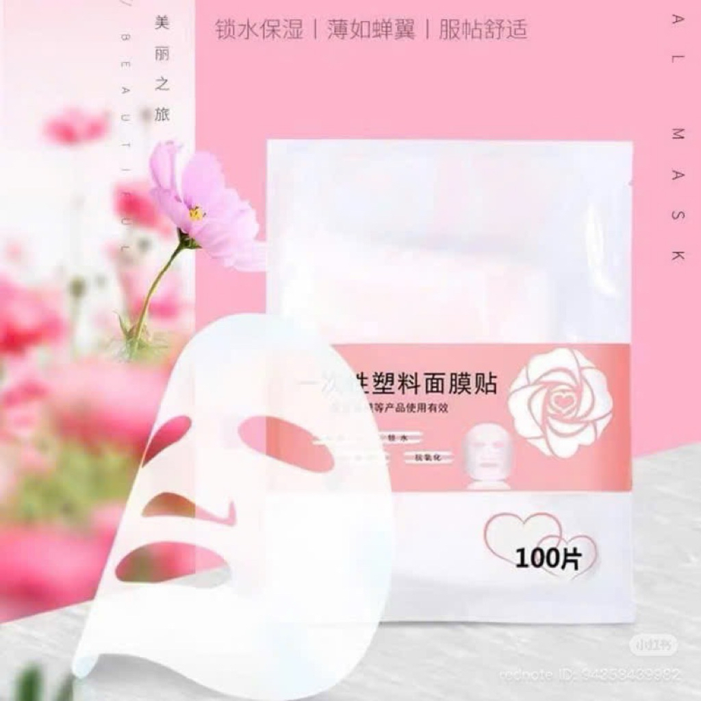 Mặt nạ nilon dùng trong spa ủ tê  ,1  gói 100 miếng