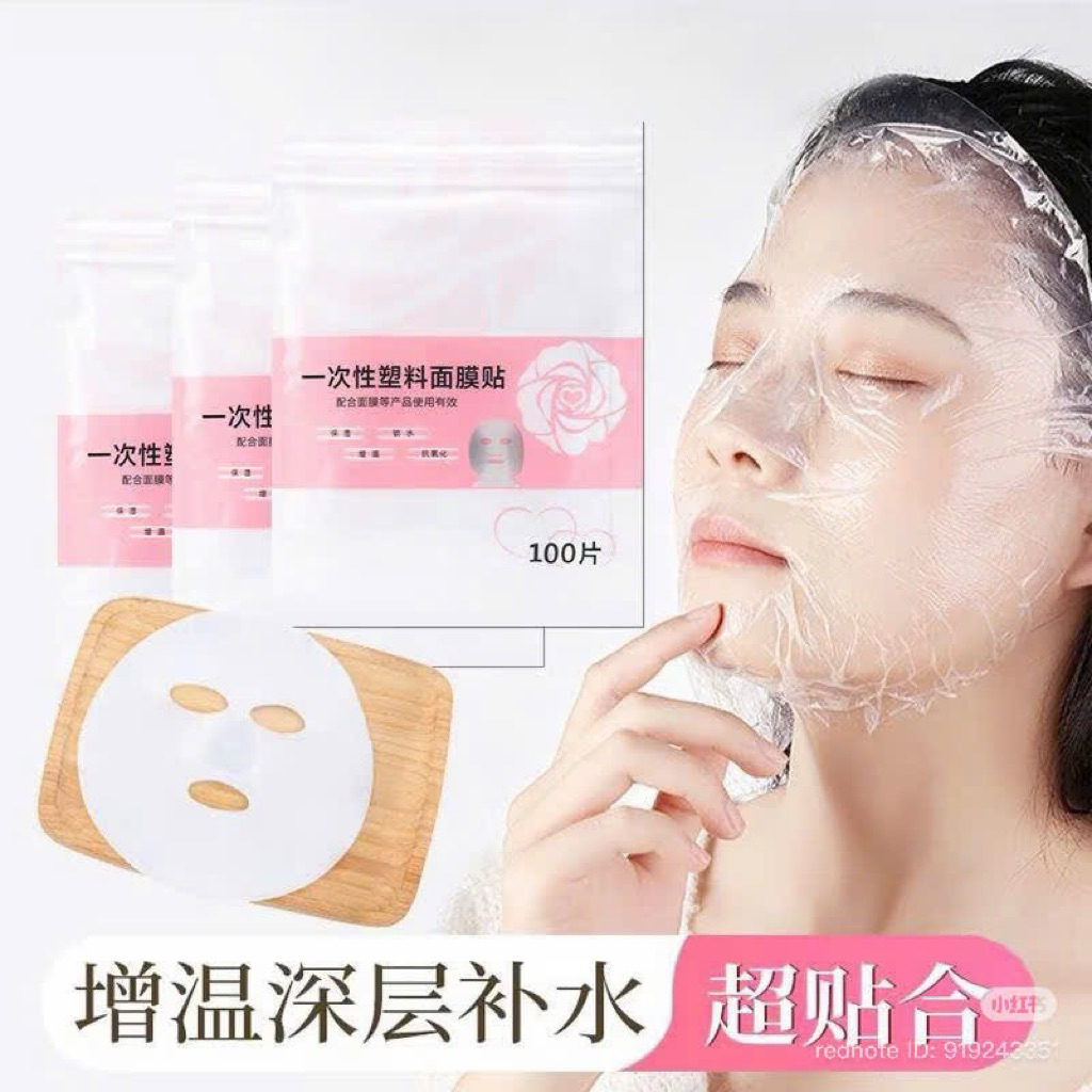 Mặt nạ nilon dùng trong spa ủ tê  ,1  gói 100 miếng