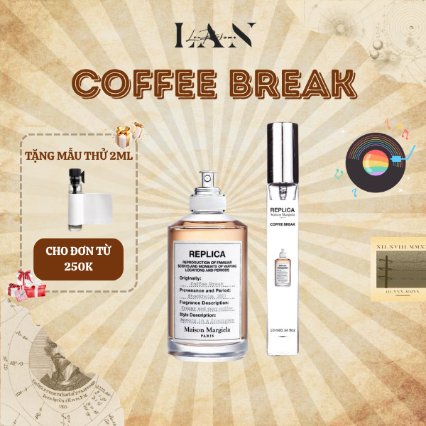 BST Nước hoa Unisex R.E.P.L.I.C.A Beach, Bubble, Coffee, Fireplace, Jazz, Lazy, Matcha LAN PERFUME, Nước Hoa Chiết
