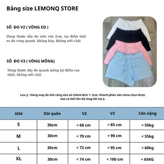 Quần Short Nữ Màu Pastel LemonQ Dáng Ngắn Chất Liệu 2 Da Cao Cấp Thoáng Mát Form Đẹp Tôn Dáng