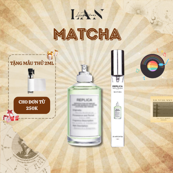 BST Nước hoa Unisex R.E.P.L.I.C.A Beach, Bubble, Coffee, Fireplace, Jazz, Lazy, Matcha LAN PERFUME, Nước Hoa Chiết