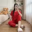 Đồ bộ Quần 9 tất Áo tay bồng Cổ tròn 2 nút, Chất vải tole lanh mềm mát mịn Đủ size 40-75kg NaShop