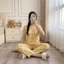 Đồ bộ Quần 9 tất Áo tay bồng Cổ tròn 2 nút, Chất vải tole lanh mềm mát mịn Đủ size 40-75kg NaShop