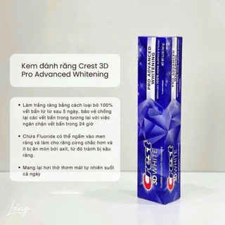 Kem đánh răng Crest - dòng 3D White - Pro Advanced Whitening