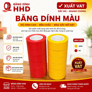 Băng keo-Băng dính màu 200 yard-180mét, cây nặng 3,5kg gồm 6 cuộn dùng để dán thùng carton đóng hàng