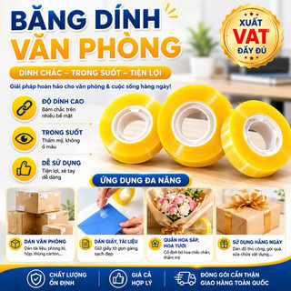 5 cây băng dính-Băng keo văn phòng vòng nhỏ 1.2cm và 2cm