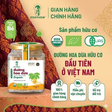 Đường Ăn Kiêng Hoa Dừa hữu cơ Sokfarm giúp giảm cân, ăn kiêng,người tiểu đường,eat clean, thực dưỡng