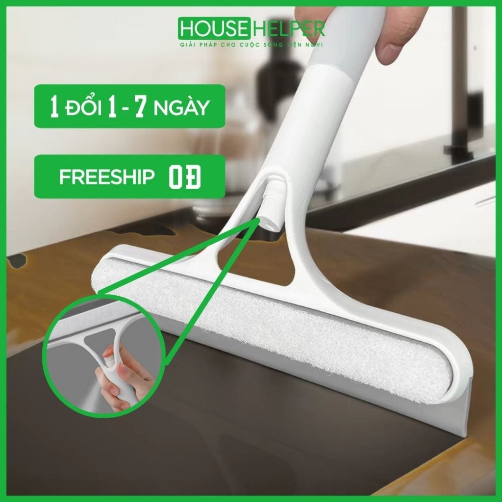 Cây lau kính đa năng 3 trong 1 kèm bình xịt và gạt nước lau kính dụng cụ lau kính thay thế khăn lau kính SOJIMOP