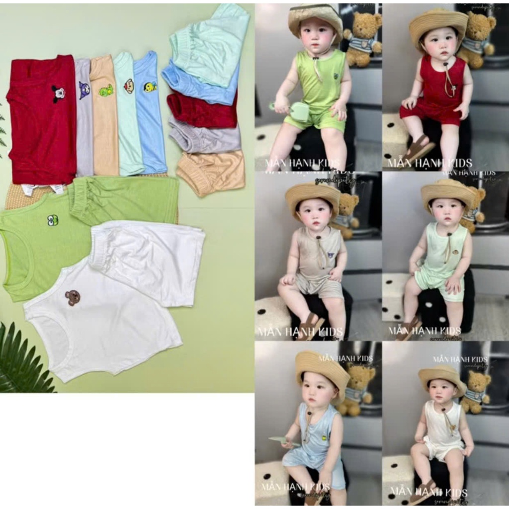 BỘ BA LỖ THUN LẠNH MÀU NGẪU NHIÊN ẾCH GẤU