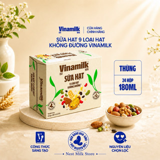 Sữa Hạt 9 Loại Hạt Vinamilk không đường 180ml - Thùng 24 hộp