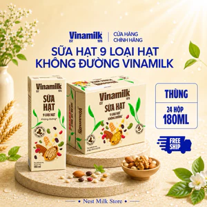 Sữa Hạt 9 Loại Hạt Vinamilk không đường 180ml - Thùng 24 hộp