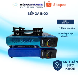 Bếp Ga Du Lịch Mini INOX Cao Cấp, Bếp Ga Mini Phủ Sơn Tĩnh Điện Cao Cấp Chống Gỉ