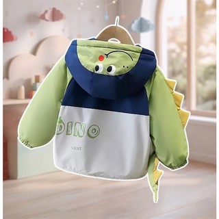 Áo Phao Khủng Long Cho Bé Trần Bông Siêu Nhẹ Có Mũ Giữ Ấm Bé Trai 5–24kg | MHKids