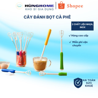Cây đánh bọt cà phê, đánh trứng bằng nhựa, inox Vạn Lợi an toàn, tiện dụng