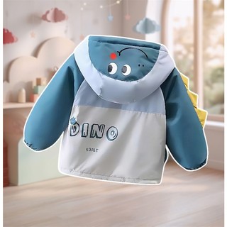 Áo Phao Khủng Long Cho Bé Trần Bông Siêu Nhẹ Có Mũ Giữ Ấm Bé Trai 5–24kg | MHKids