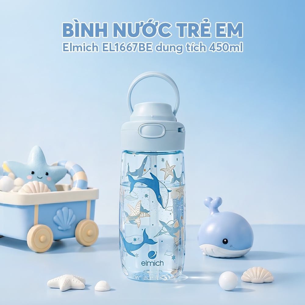 Bình nước trẻ em Elmich EL1667 dung tích 450ml