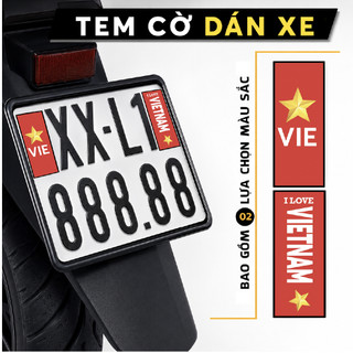 Set 2 tem Dán Biển Số Xe Máy, Xe Điện & Tem In UV DTF Công Nghệ Nhật Bản