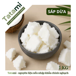 Sáp Dừa Cao Cấp Làm Nến Thơm TATAMI Nguyên Liệu Tự Nhiên Cháy Sạch Giữ Hương Tốt