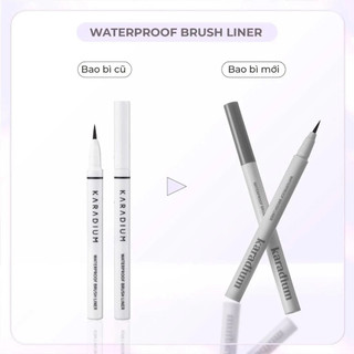 Bút dạ kẻ mắt Karadium Waterproof Brush Liner 0.5mm đường kẻ sắc nét, không lem không trôi
