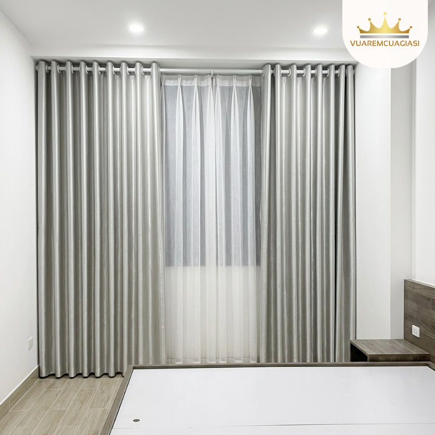 Rèm cửa sổ phòng ngủ Loại 1 chống nắng cao cấp, màn vải treo tường trang trí decor cửa chính VIP01 Vuaremgiasi