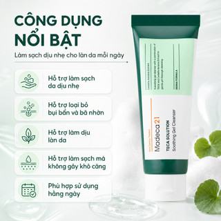 [MADECA21] Sữa rửa mặt tinh chất rau má cho da mụn dạng gel Madeca 21 TECA Solution Sooting Gel Cleanser dịu da nhạy cảm
