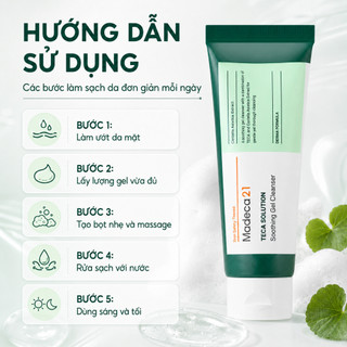 [MADECA21] Sữa rửa mặt tinh chất rau má cho da mụn dạng gel Madeca 21 TECA Solution Sooting Gel Cleanser dịu da nhạy cảm