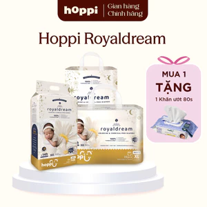 Bỉm - Tã Dán Hoppi RoyalDream cao cấp, thấm hút 14 giờ, an toàn cho bé (đủ các size cho bé)