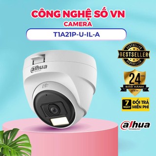 Camera ANALOG DAHUA có màu ban đêm T1A21P-U-IL-A - Thiết kế mới nhỏ gọn, thẩm mỹ, chính hãng DAHUA - Bảo Hành 2 năm