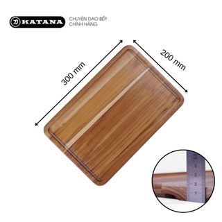 Khay gỗ teak cao cấp KATANA đựng đồ size nhỏ (17x200x300mm)