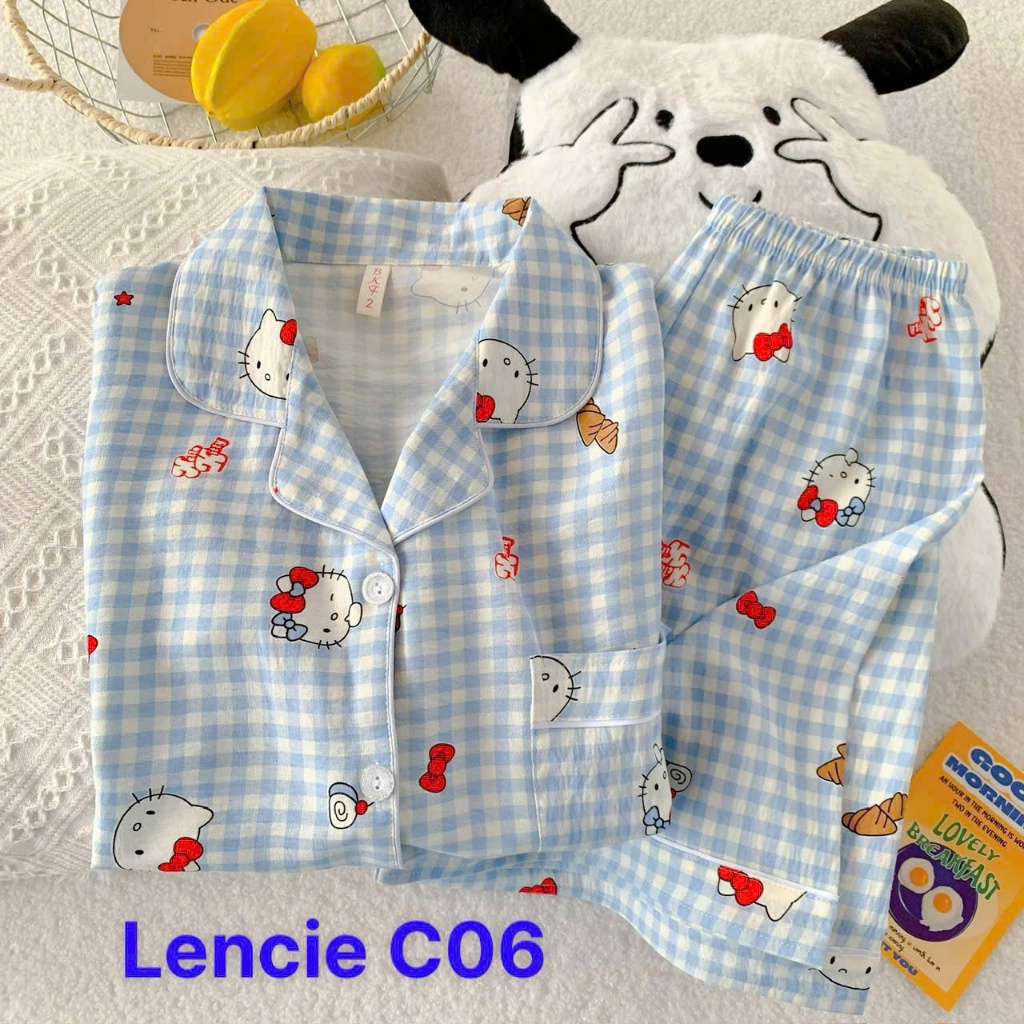 Bộ pijama bé gái chất Cotton mềm mại, thoáng mát, thấm hút mồ hôi tốt, mặc ngủ dễ chịu