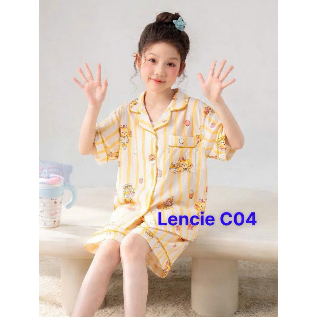 Bộ pijama bé gái chất Cotton mềm mại, thoáng mát, thấm hút mồ hôi tốt, mặc ngủ dễ chịu