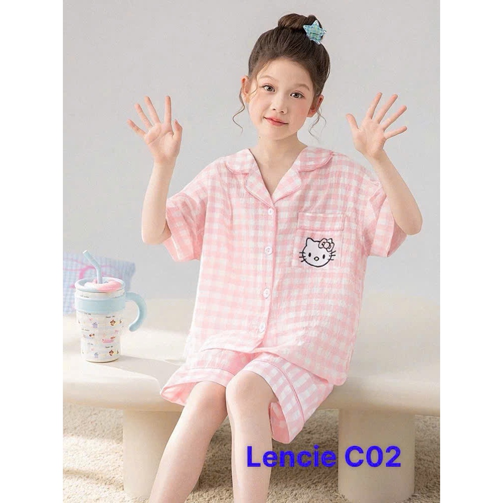 Bộ pijama bé gái chất Cotton mềm mại, thoáng mát, thấm hút mồ hôi tốt, mặc ngủ dễ chịu