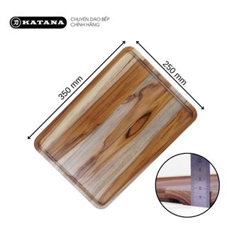 Khay gỗ teak cao cấp KATANA đựng đồ size to (17x250x350mm)