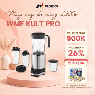 Máy Xay Đa Năng WMF Kult Pro 1200W với 6 mức độ, 3 bình phụ kiện đi kèm sản phẩm GermanySnT HCM 400011