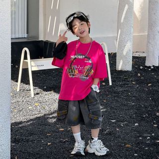 Áo Thun T-Shirt Bé Trai Hồng Họa Tiết Tai Nghe Âm Nhạc Sơn Màu Mellow Duck (4-13 Tuổi) B2606041