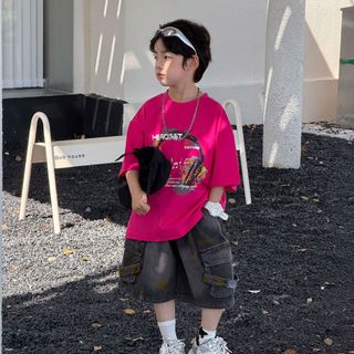 Áo Thun T-Shirt Bé Trai Hồng Họa Tiết Tai Nghe Âm Nhạc Sơn Màu Mellow Duck (4-13 Tuổi) B2606041